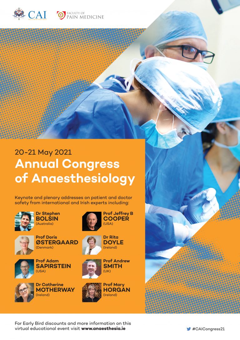 Annual Congress of Anaesthesiology Irish Anaesthetic and Recovery